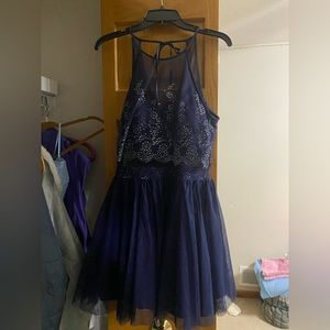 Navy Blue Homecoming Dress